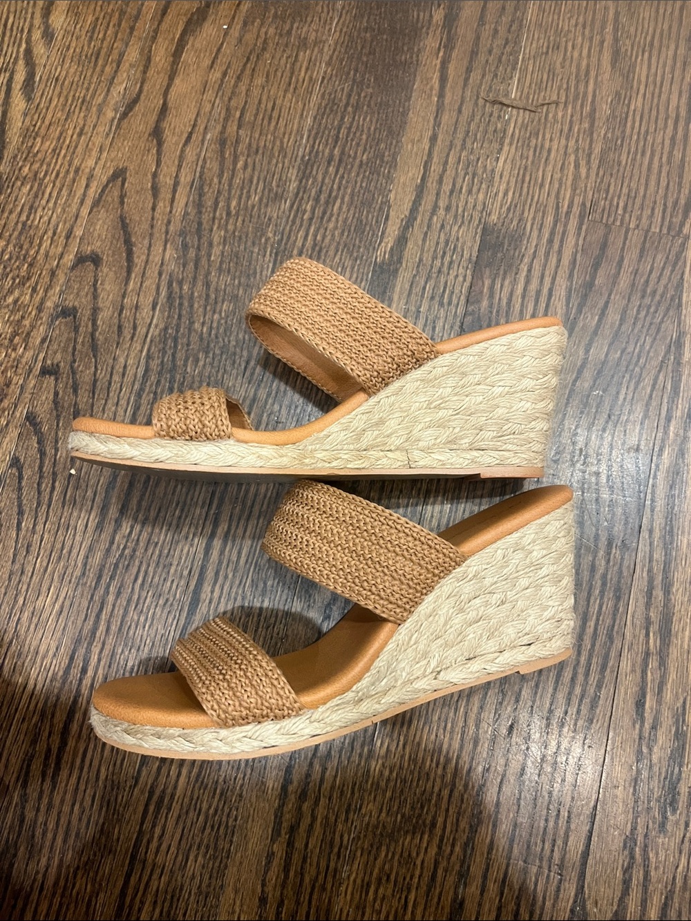 Andre Assous Braided Tan Slide Mules - Picture 6 of 8